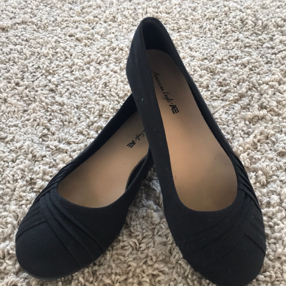 Cute, Pleaded Black Flats